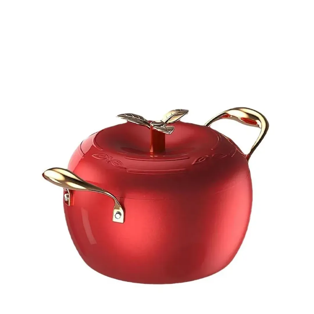 Marmite Design Pomme KONKA 5L– Grande capacité, antiadhésive, compatible gaz et induction