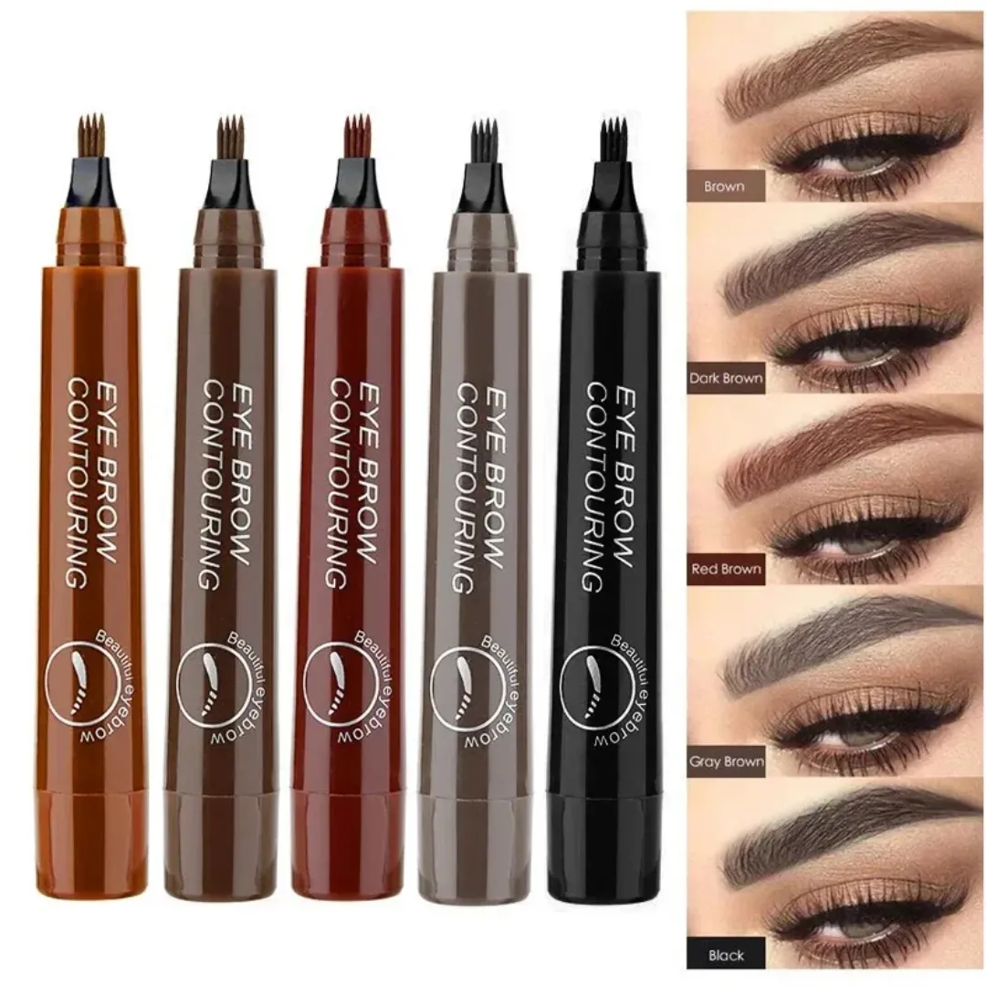 Stylo à Sourcils 3D Étanche – Pointe Fourche Précise, Effet Microblading Naturel