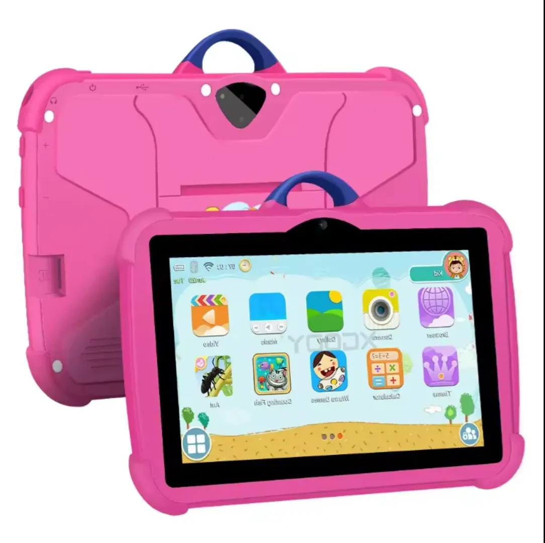 Tablette Éducative Enfant 7" Android – 4Go+64Go, WiFi, Applications Ludo-Éducatives, Coque Antichoc