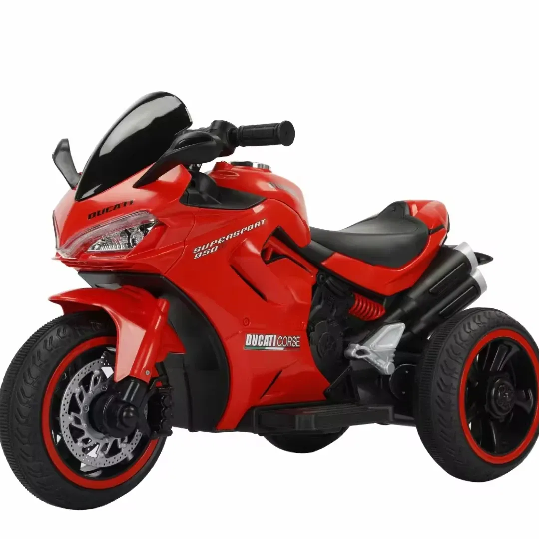 Moto Électrique Enfant 12V – Design Sport, Batterie Rechargeable, LED & Musique, Modèle Ducati