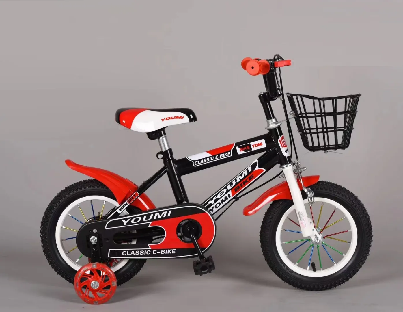 Vélo pour Enfants 12/14 Pouces – Avec Roues d'Appui – Cadre en Métal – Unisexe 3 à 7 Ans