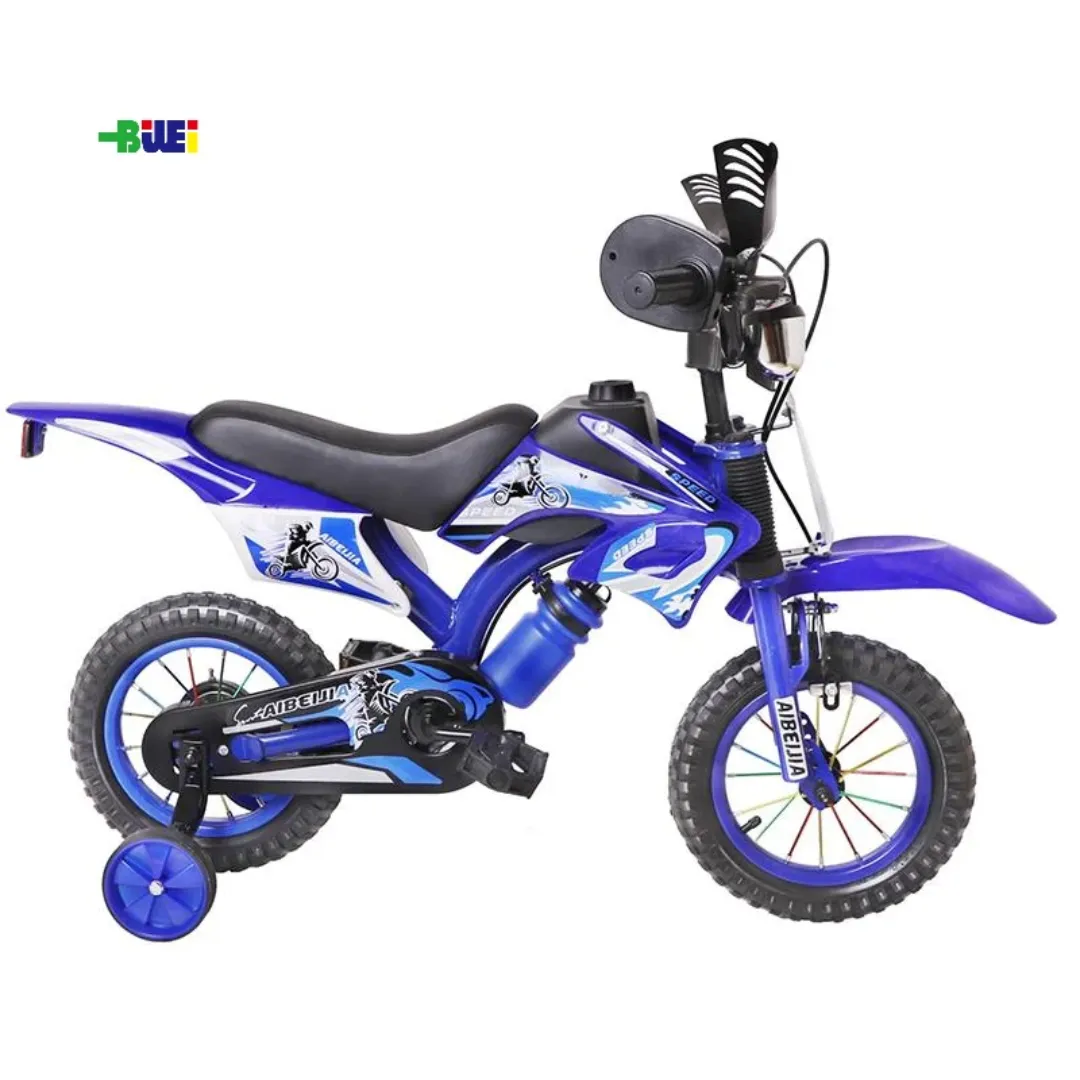 Vélo Moto Enfant 12 à 20 Pouces – Cadre Acier, Roues d'Appui, Design Sport – Pour Garçons et Filles 3 à 12 Ans
