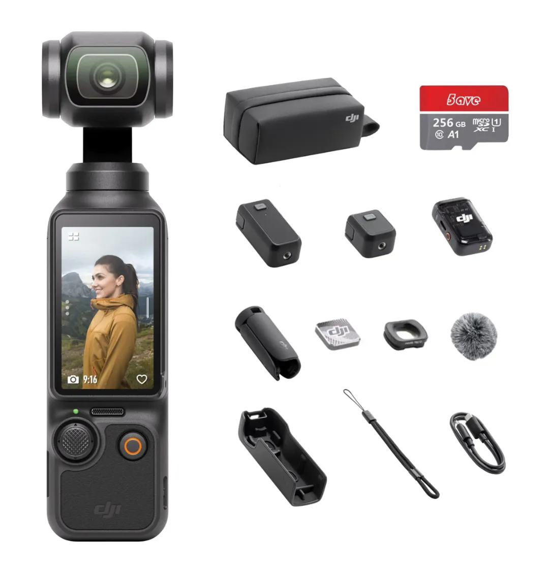 Caméra DJI Osmo Pocket 3 Creator Combo – Stabilisateur 3 Axes 4K – Écran 2" & ActiveTrack 6 – Vlogging Professionnel
