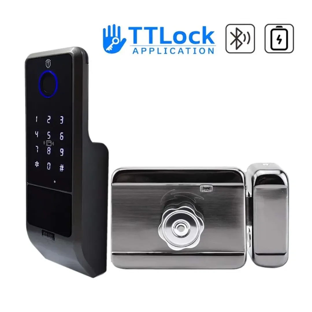 Serrure Intelligente TTLock – Ouverture par Bluetooth, Carte ou Code, Batterie Rechargeable, Sécurité Renforcée