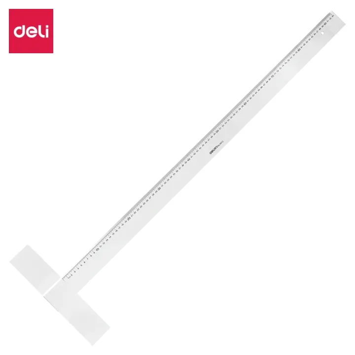 Règle T-Square Deli 8410 en plexiglas transparent – Outil de dessin technique pour architecture et géométrie