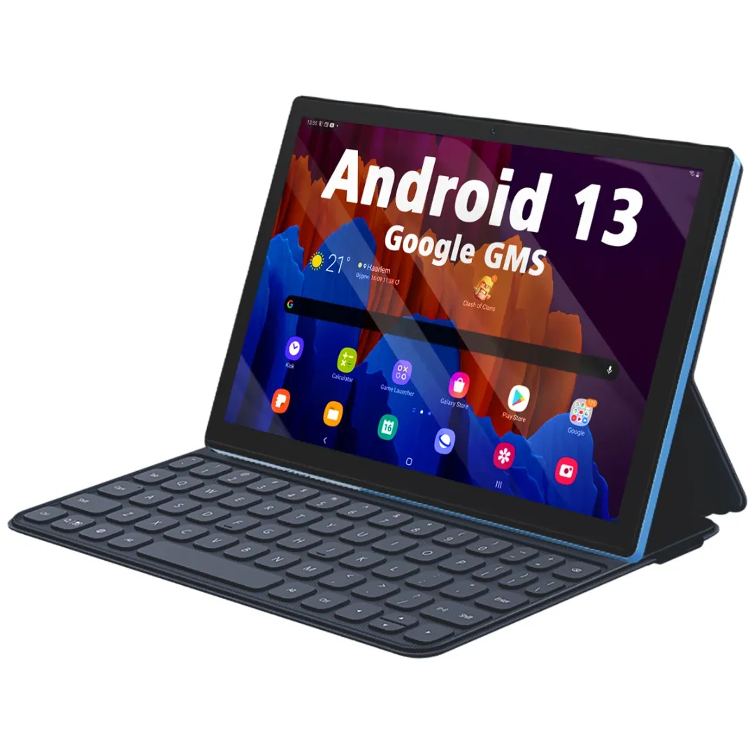 Tablette Android 13 10.1" avec Clavier* – 4G/5G, Double SIM, 4GB RAM + 64GB ROM, Écran FHD, WiFi, Bluetooth, Éducative et Professionnelle