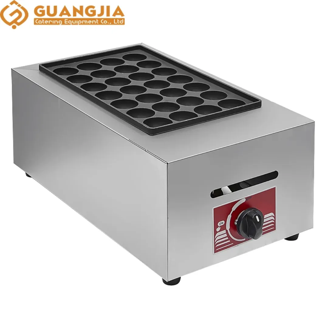 Machine à Takoyaki 28 Moules – Modèle Gaz ou Électrique – Cuisson Rapide – Inox Professionnel pour Boulettes et Snacks