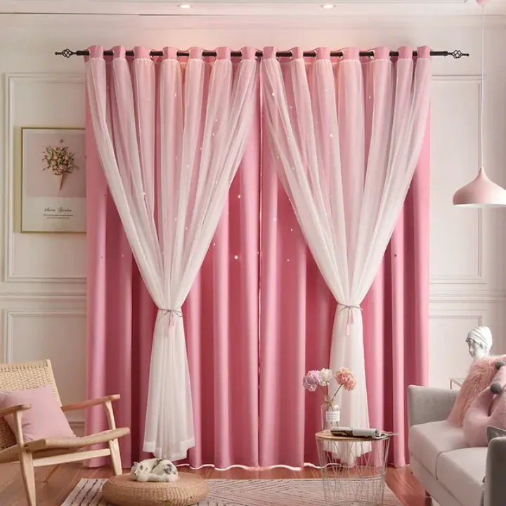 Rideaux occultants avec voilage décoratif – Élégance et intimité pour votre intérieur
