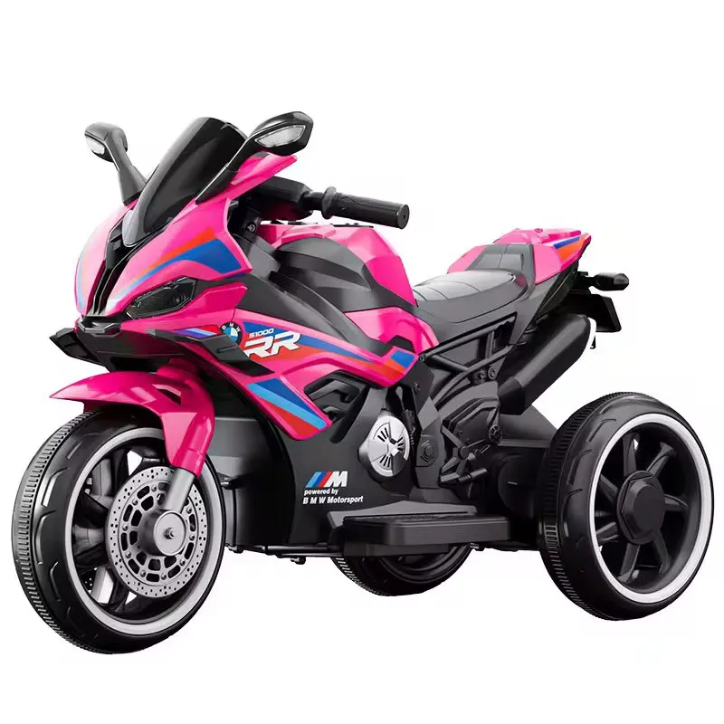 Moto Électrique Sport Enfant – Style Racing RR avec Roues Stabilisatrices et Phare LED