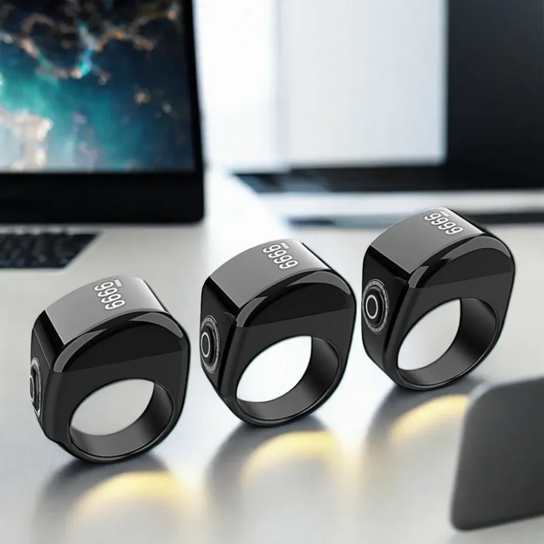 Bague Compteur Électronique de Zikr – Affichage Digital 9999 – Rechargeable USB