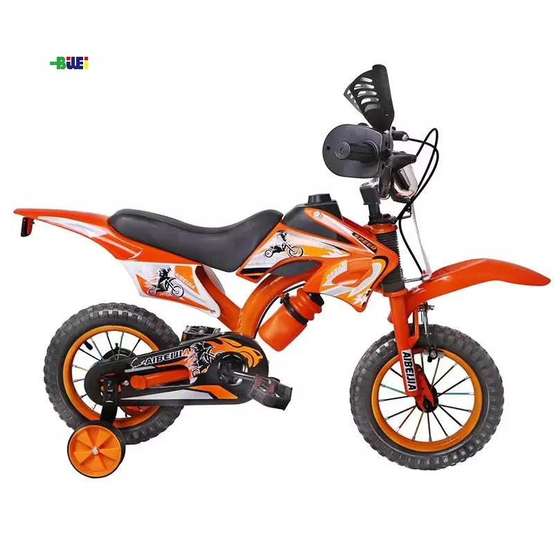 🚴 Vélo Moto Enfant 16 pouces – Modèle Vert Sport – Vélo avec Roulettes pour Fille et Garçon