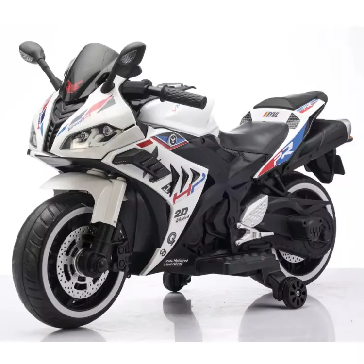 Moto Électrique Sport pour Enfant – Modèle R2 HP, Look Racing, Roues Épaisses et Stabilisateurs