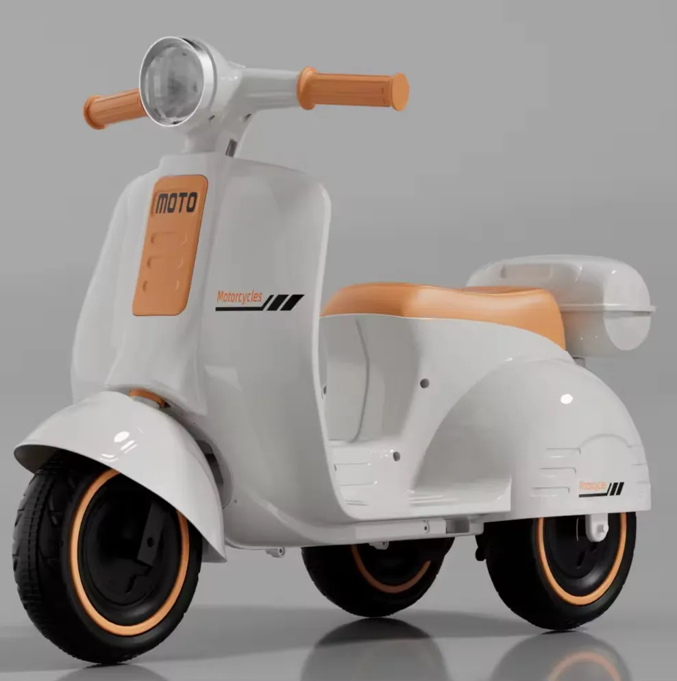 Moto Électrique Enfant – Design Vintage Vespa, Plusieurs Couleurs