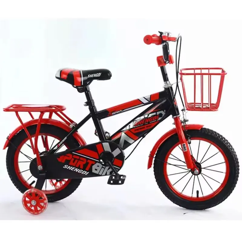 🚲 Vélo Enfant 12/16 pouces – SHENGDI Sport Bike avec Panier et Porte-Bagage – Cadre Acier Carbone