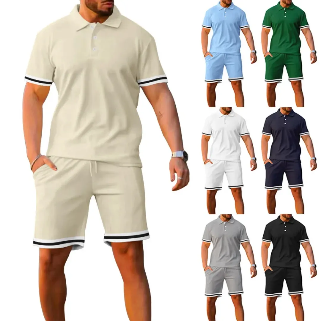 Ensemble Polo et Short Homme – Style Décontracté, Multiples Couleurs, Confort Estival