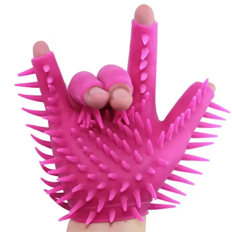 Gant de Massage Intime en Silicone – Stimulation Douce, Accessoire pour Jeux Sensuels et Relaxation