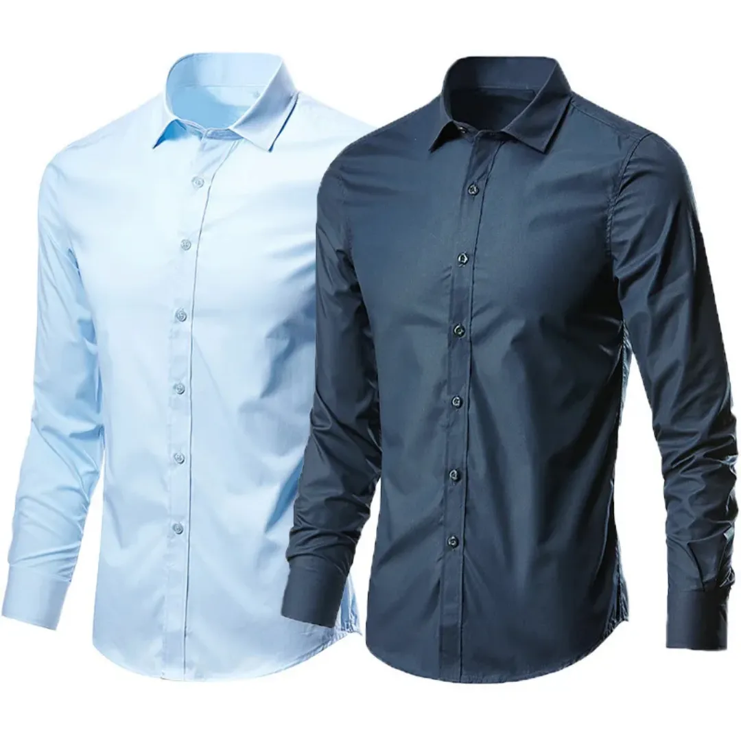 Chemise Classique Homme à Manches Longues – Coupe Ajustée
