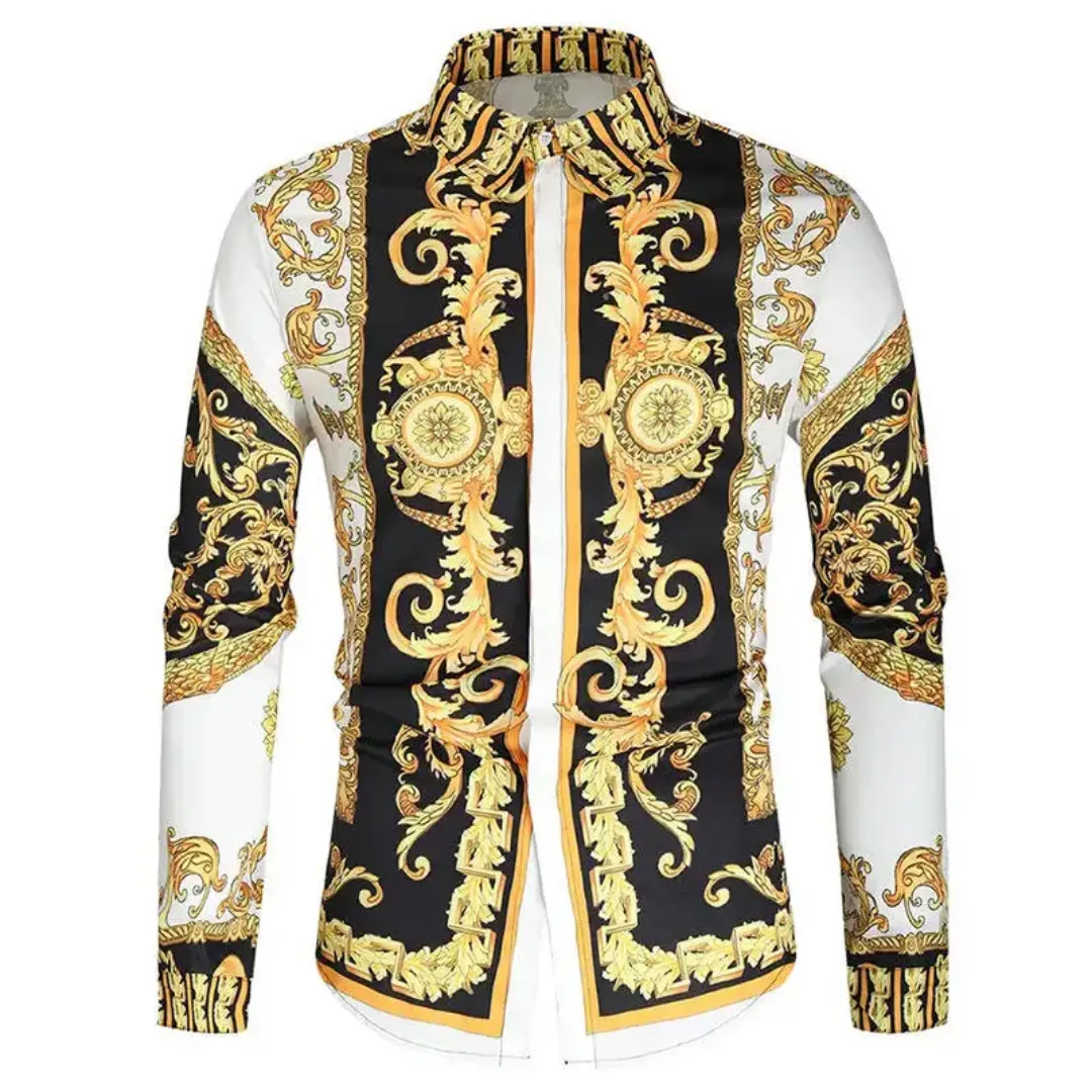 Chemise Homme Baroque Élégance Royale – Manches Longues