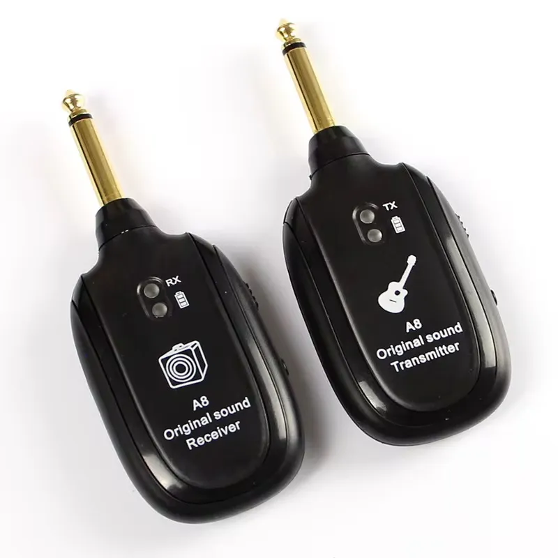 Système Audio Sans Fil UHF A8 – Récepteur & Transmetteur pour Guitare, Appareil Photo ou Audio