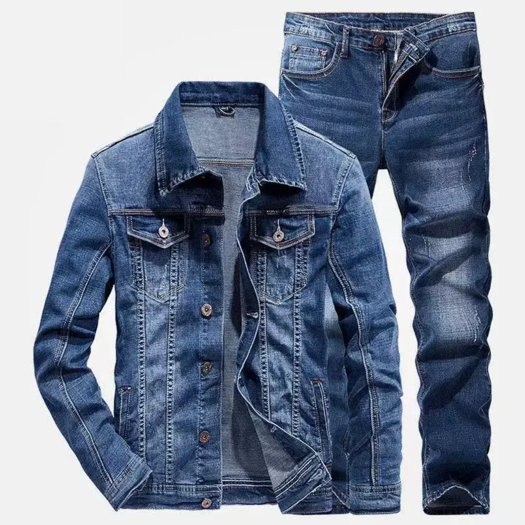Ensemble Jean Homme – Veste & Pantalon Denim Classique