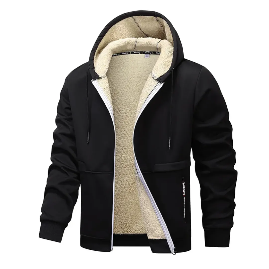 Veste Polaire à Capuche Homme – Intérieur Doublé Mouton