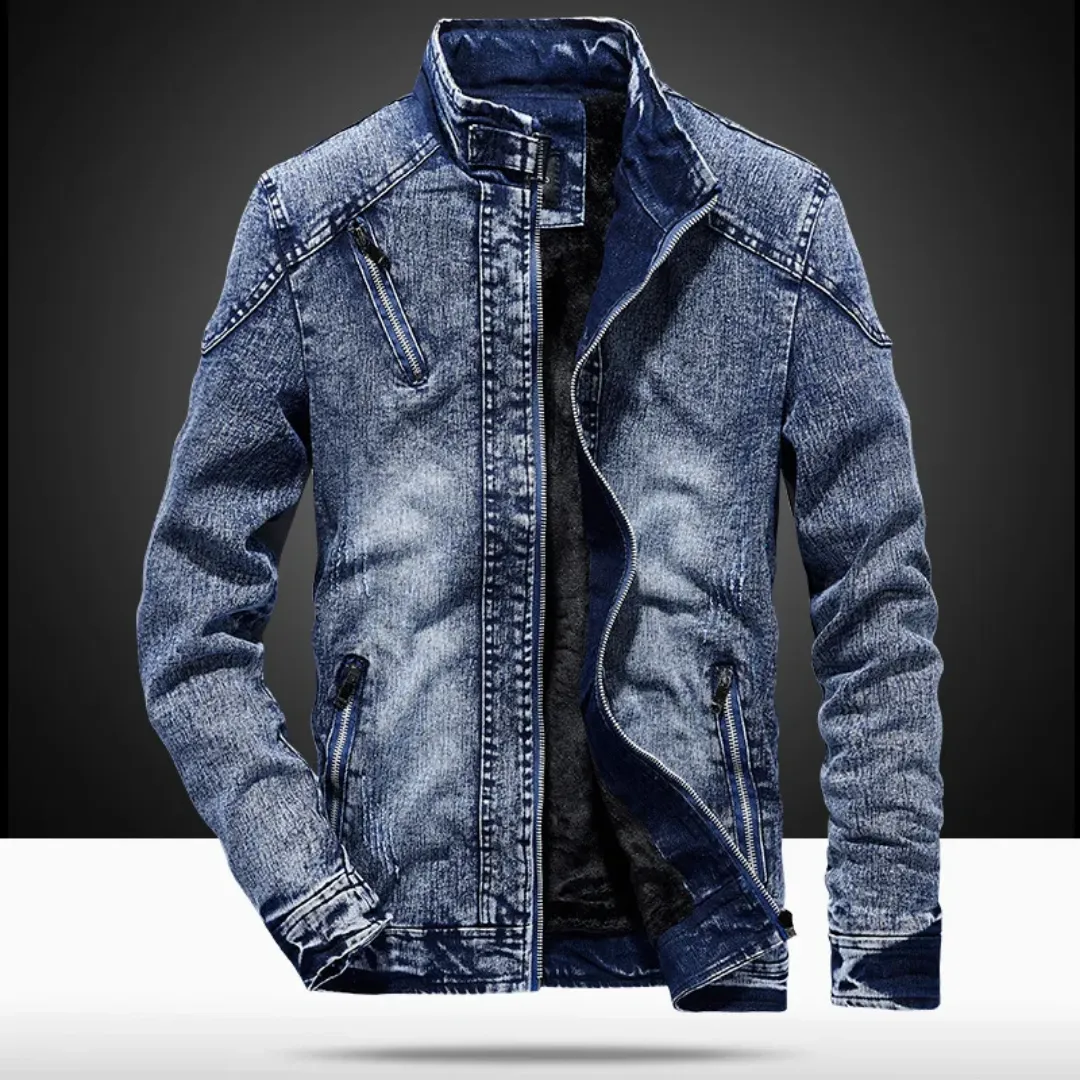 Veste Jean Motard Noire – Style Urbain Décontracté