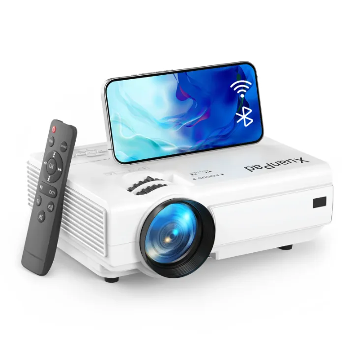 Mini Vidéoprojecteur Wi-Fi & Bluetooth – Full HD 1080p, Compatible Smartphone, HDMI/USB, avec Télécommande