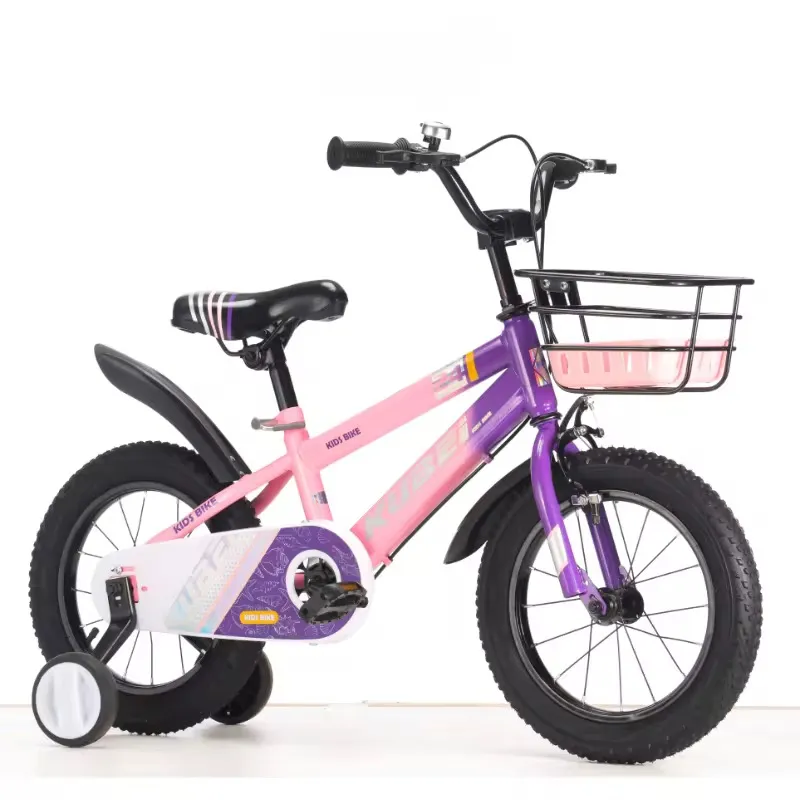 Vélo Enfant Mixte 12-18 Pouces – Cadre Acier Haute Résistance, Roues Stabilisatrices & Panier Avant