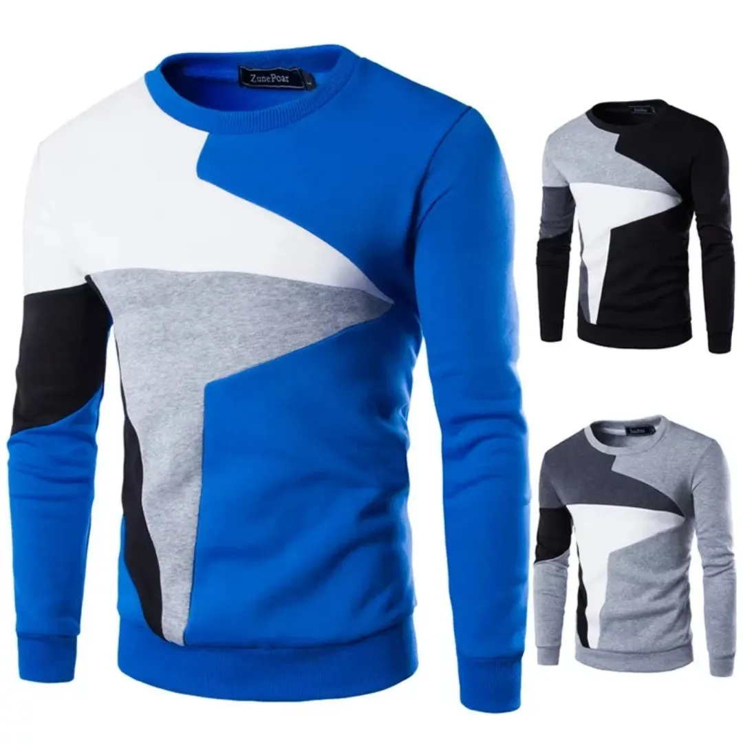 Sweat-shirt Homme Design Géométrique – Multicolore Style Urbain