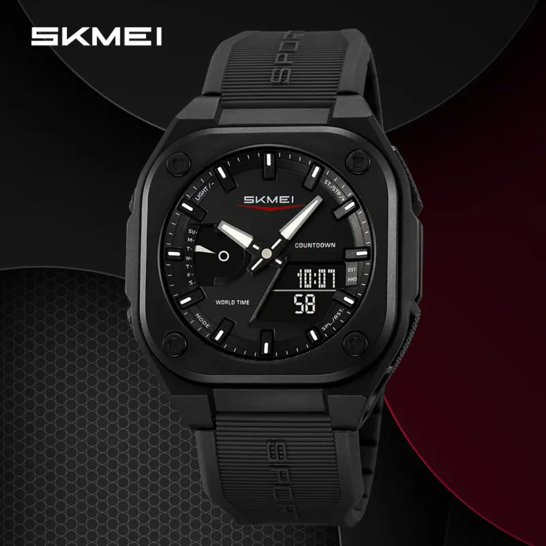 Montre Homme SKMEI Digitale & Analogique – Sport, Étanche et Multifonction