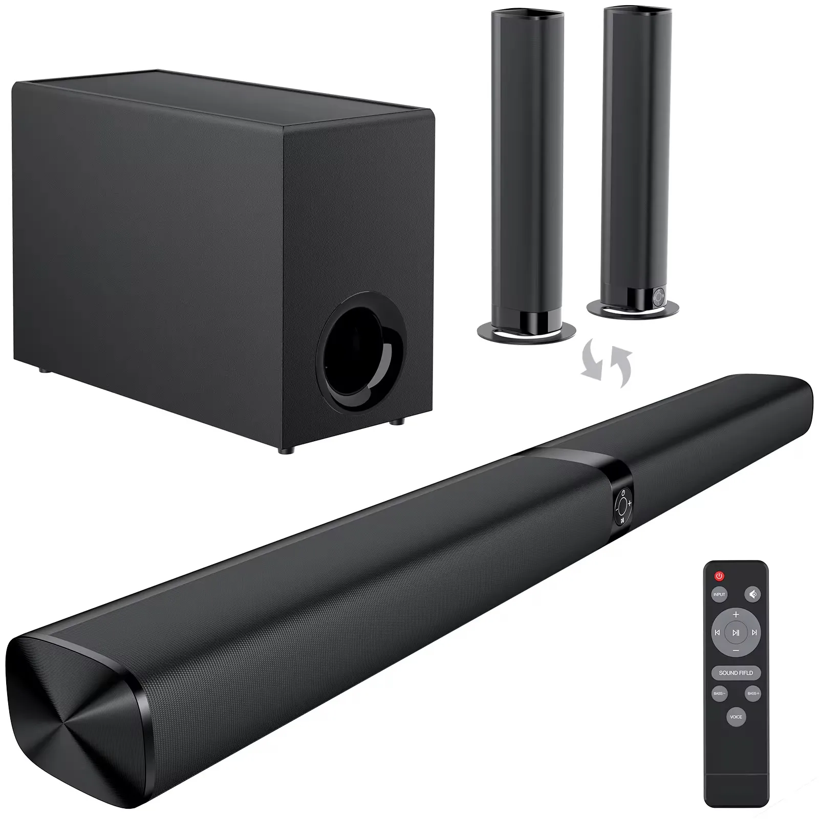 🎶 Barre de Son KY8000E – Système de Cinéma Maison 2.1 Sans Fil avec Caisson de Basses 🎶