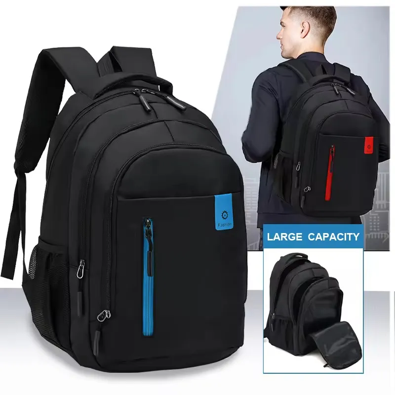 Sac à Dos Grande Capacité – Étanche, Léger, Multipoche, avec Fermeture Éclair Colorée
