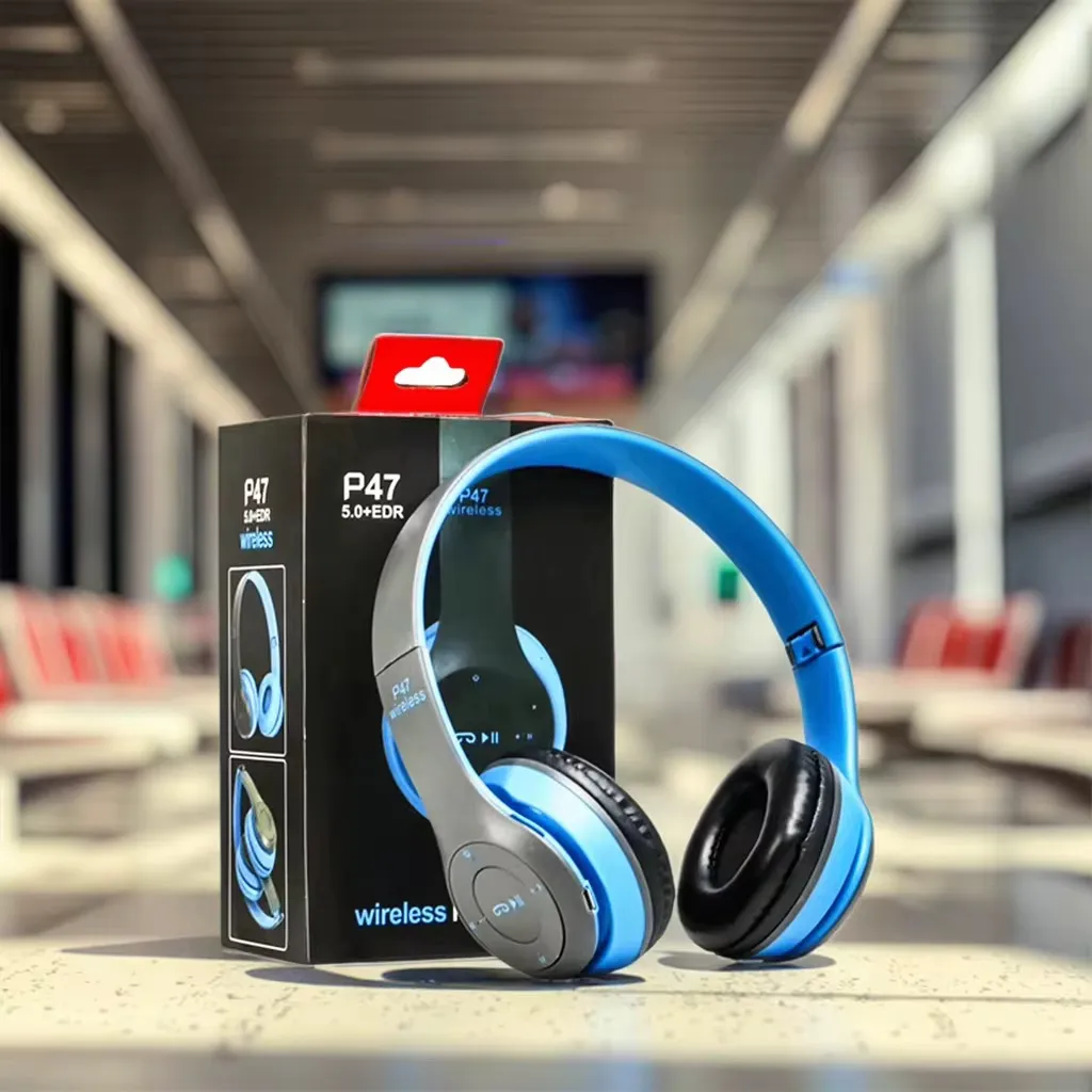 🎧 Casque Audio Bluetooth P47 – Sans Fil, Stéréo, Pliable, Léger et Polyvalent