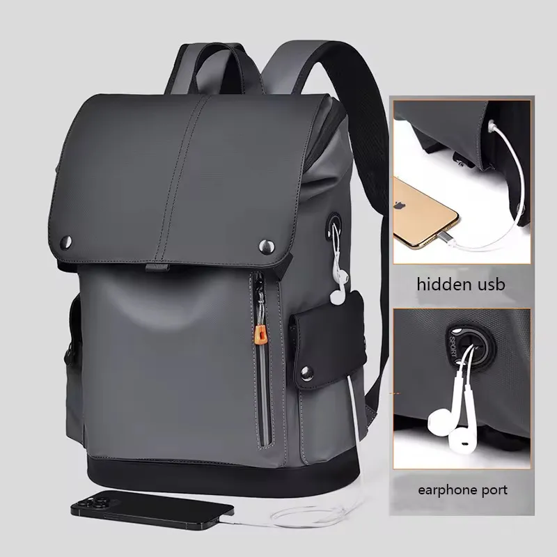 🎒 Sac à Dos Urbain Multifonction – USB & Audio Intégrés  Conçu pour les hommes actifs, étudiants, travailleurs ou voyageurs modernes.