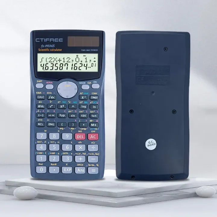 Calculatrice Scientifique FX-991MS – 401 Fonctions, Solaire & Pile, Idéale pour Étudiants et Ingénieurs