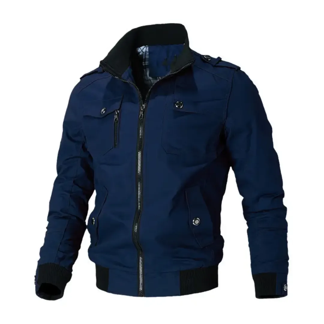 Veste Homme Style Militaire – Bleu Marine Chic