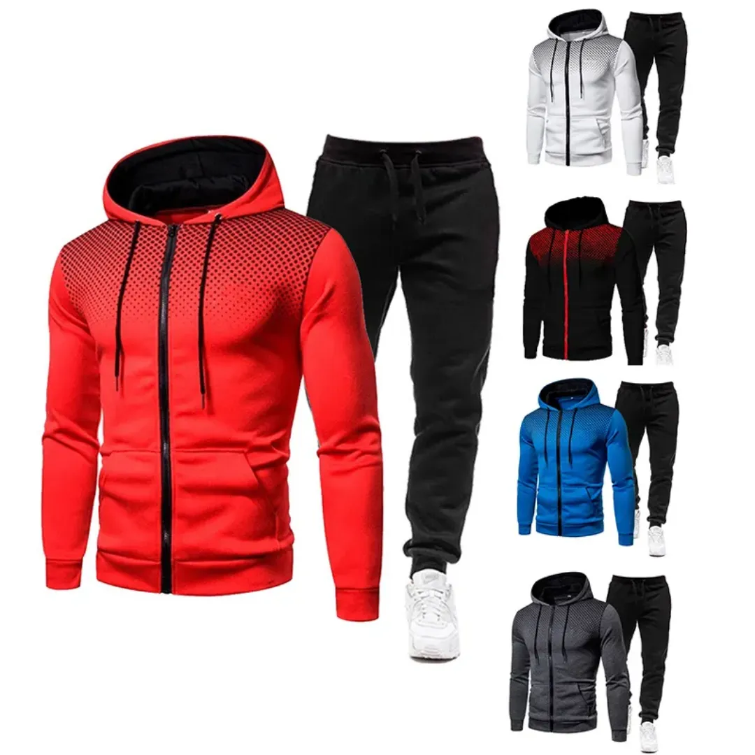 Ensemble Survêtement Homme Bicolore à Capuche – Style Sport & Streetwear