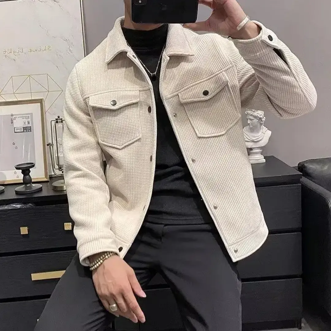 Veste Chemise Homme Épaisse à Poches – Style Chic et Décontracté