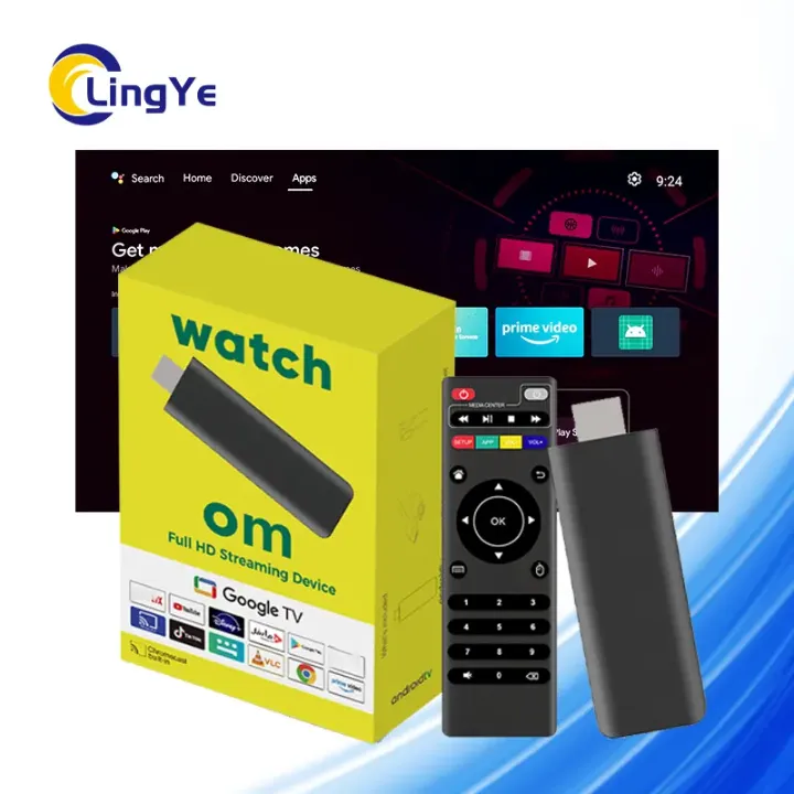 Clé TV Android 15.0 OM – TV Stick 4K avec Amlogic S905L, WiFi 2.4G, Google TV et Télécommande