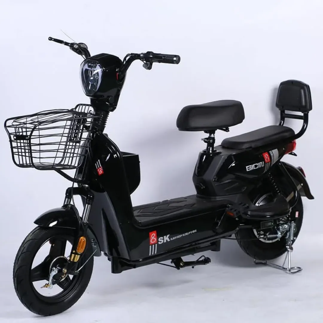Scooter Électrique 48V 350W/500W – Cyclomoteur Urbain 14 Pouces avec Batterie au Plomb 12Ah, Double Frein à Tambour et Écran LCD