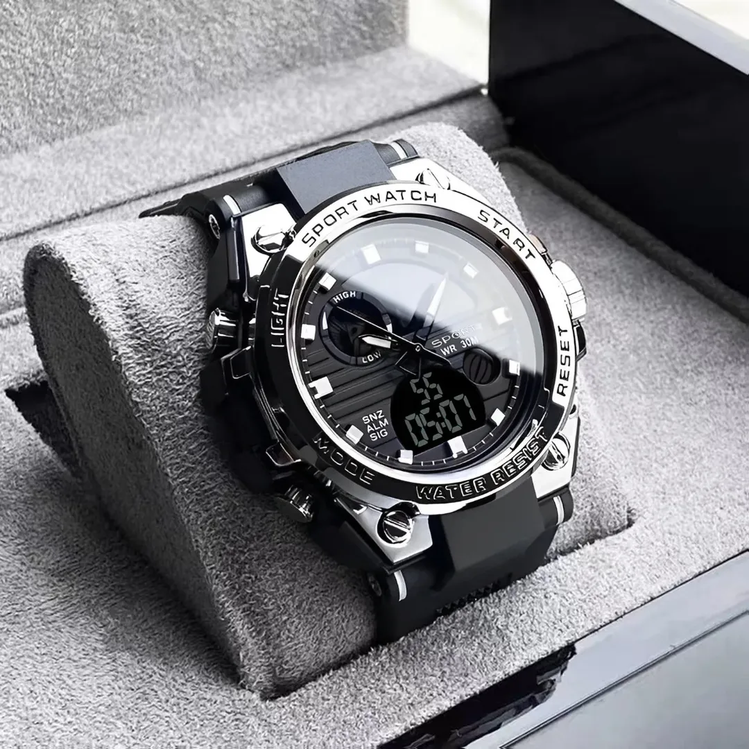 Montres Numériques Pour Hommes Étanches Led Style Tendance