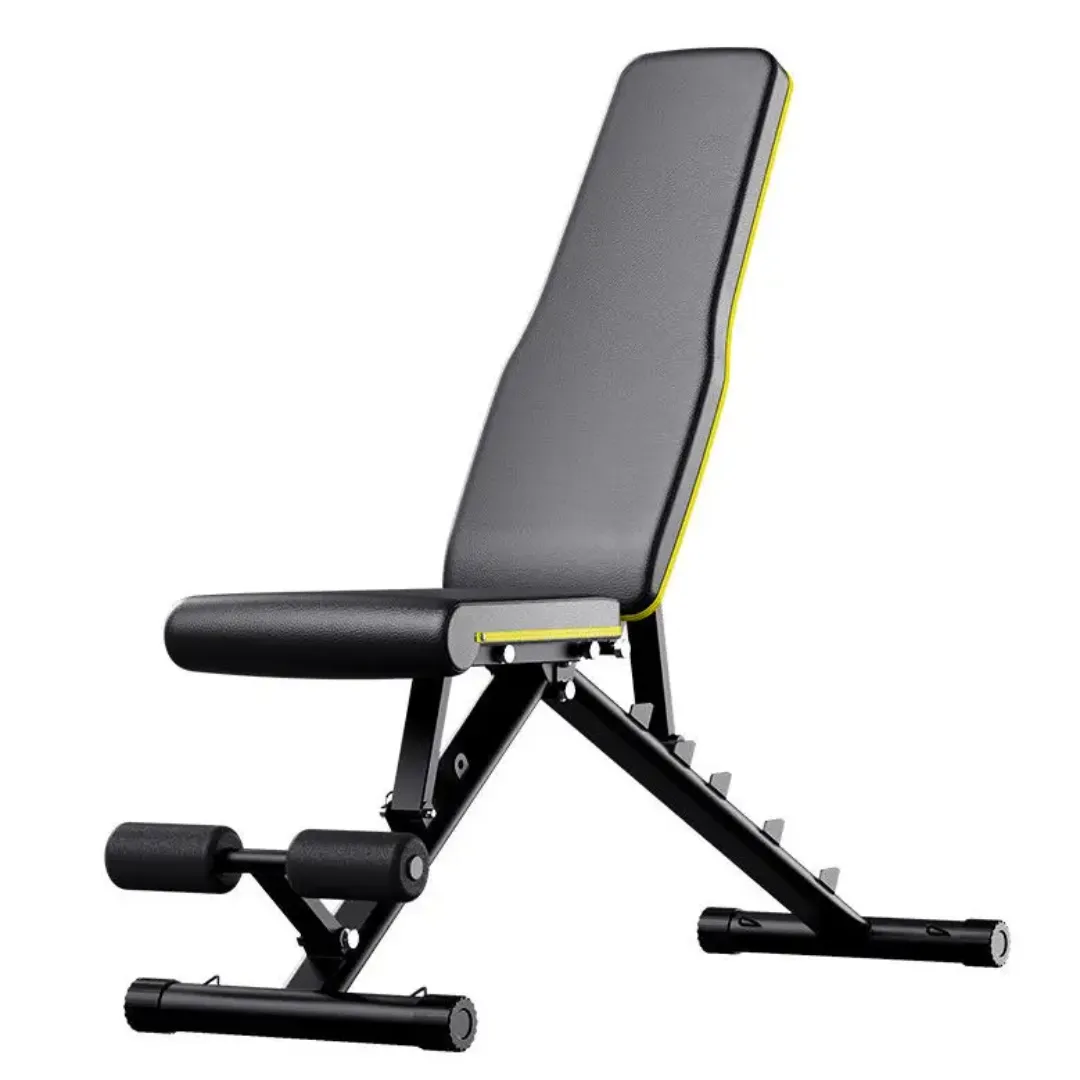Banc d'exercice pliable en métal ABS réglable pour la gymnastique à domicile