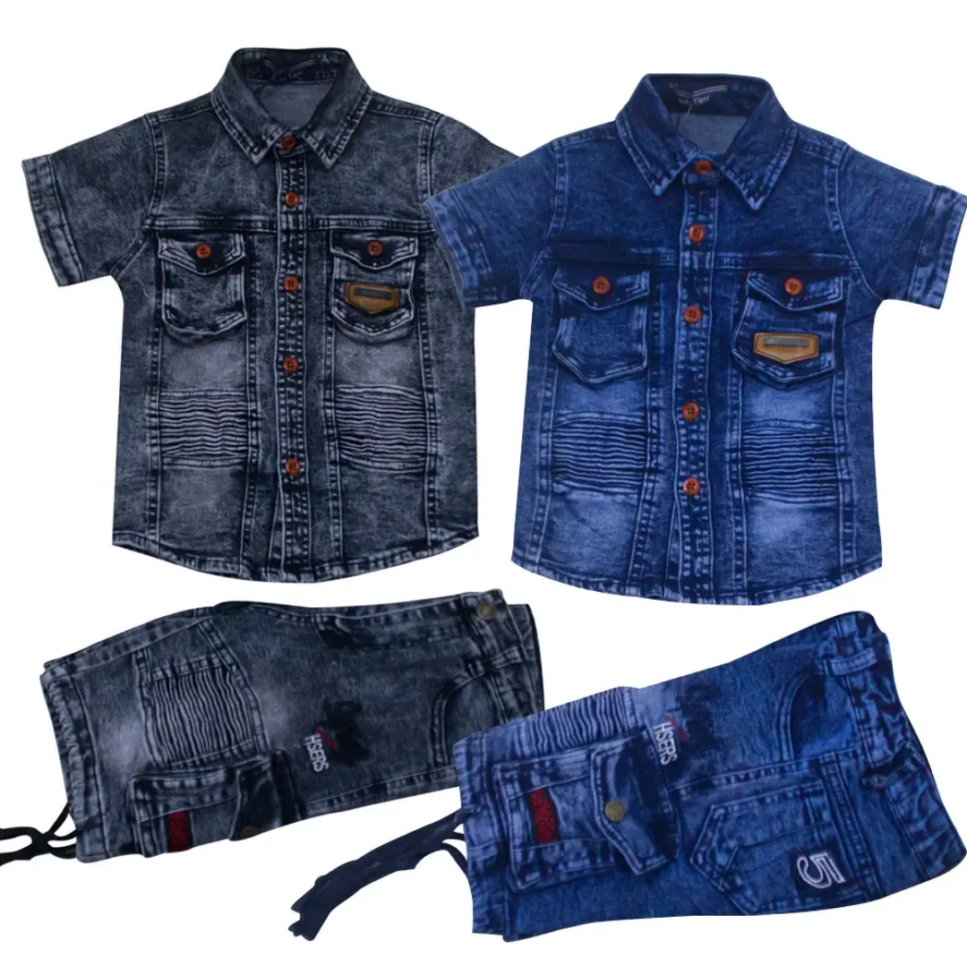 Vêtements pour enfants à la mode Ensembles deux pièces à manches courtes pour garçons