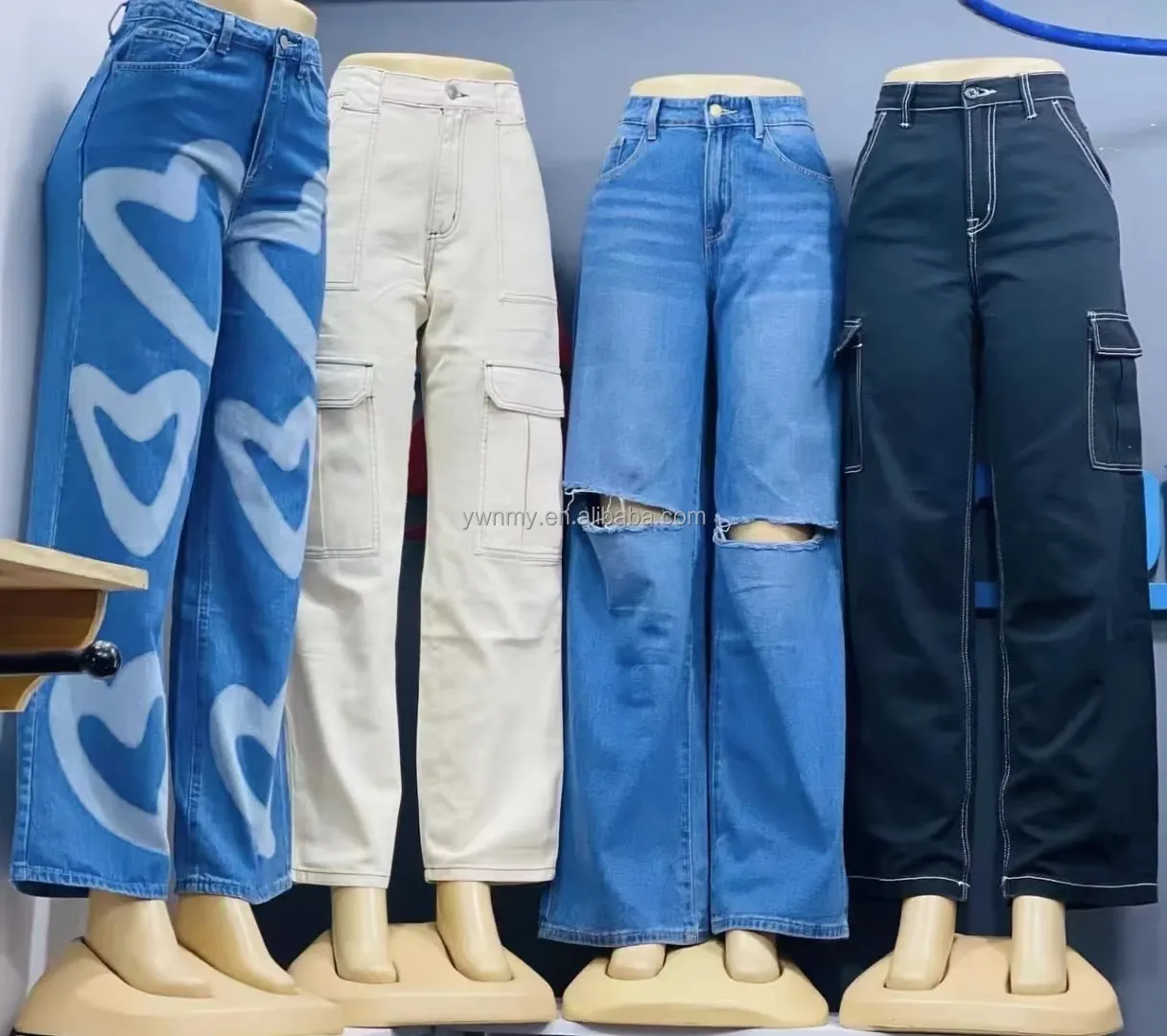 Jean grande taille pour femmes - Coupe ample et décontractée