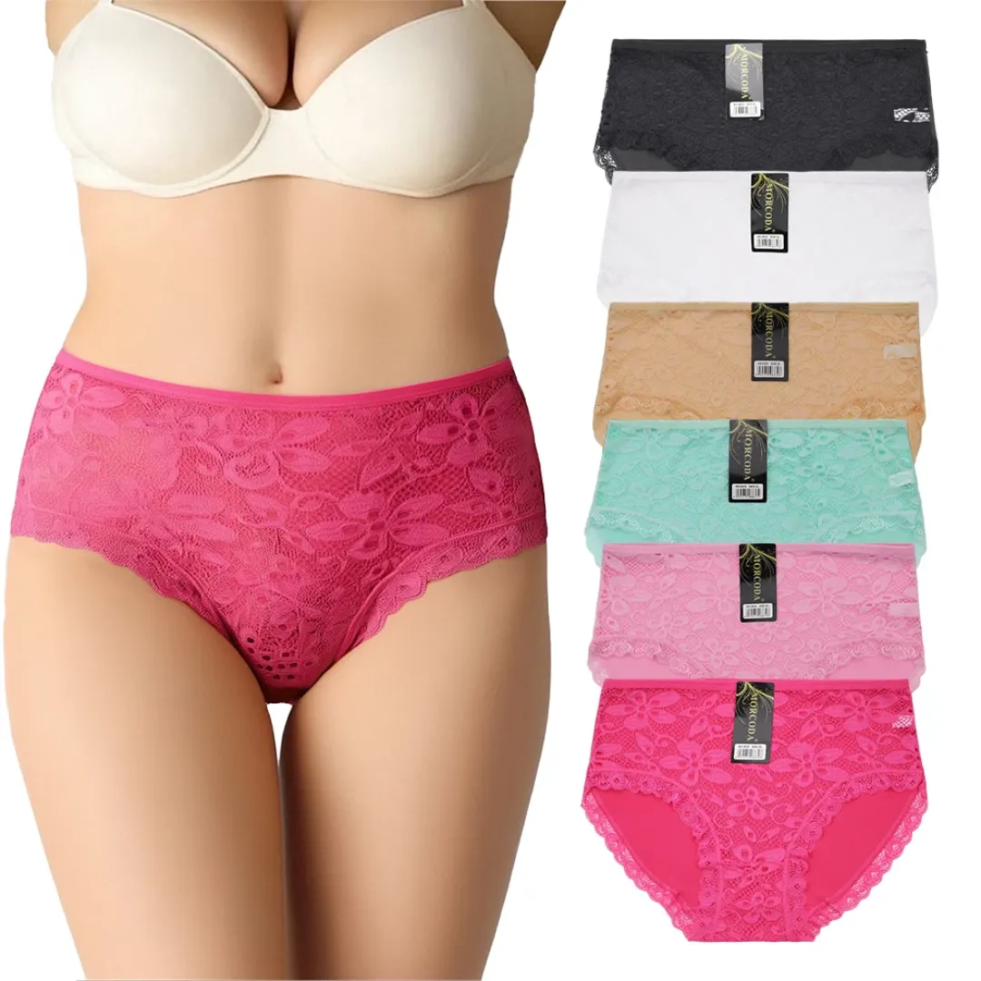 Culotte sans couture en dentelle et lait-soie pour femme