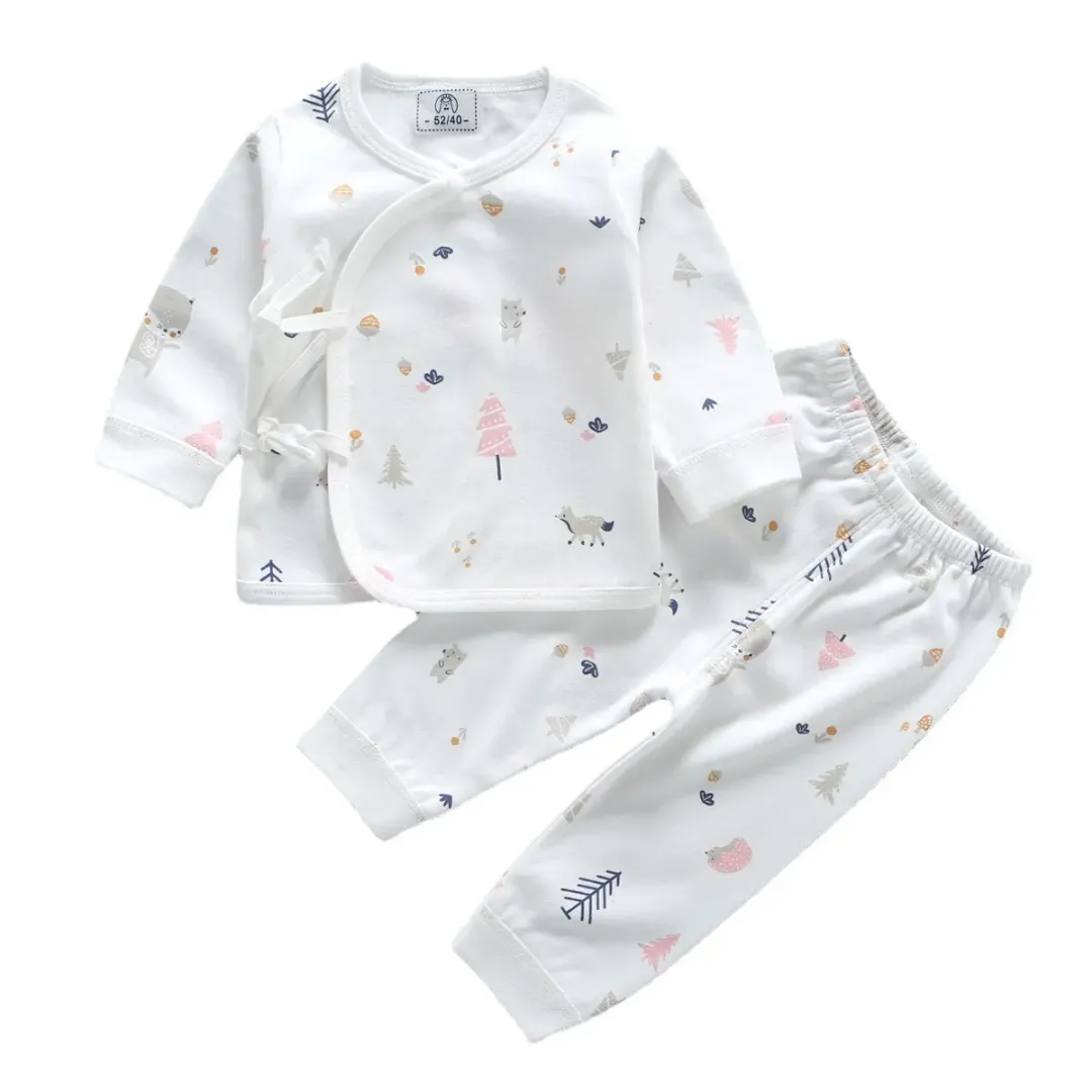 Ensemble bébé 100% coton 0-3 mois avec t-shirt imprimé dessin animé