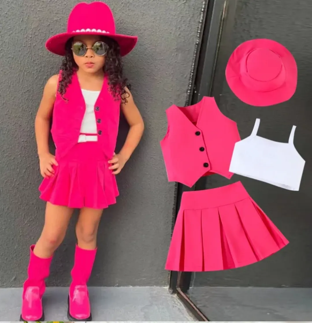 Vêtements pour enfants Ensemble 3 pièces Boutique Toddler Bébé Enfants Fille