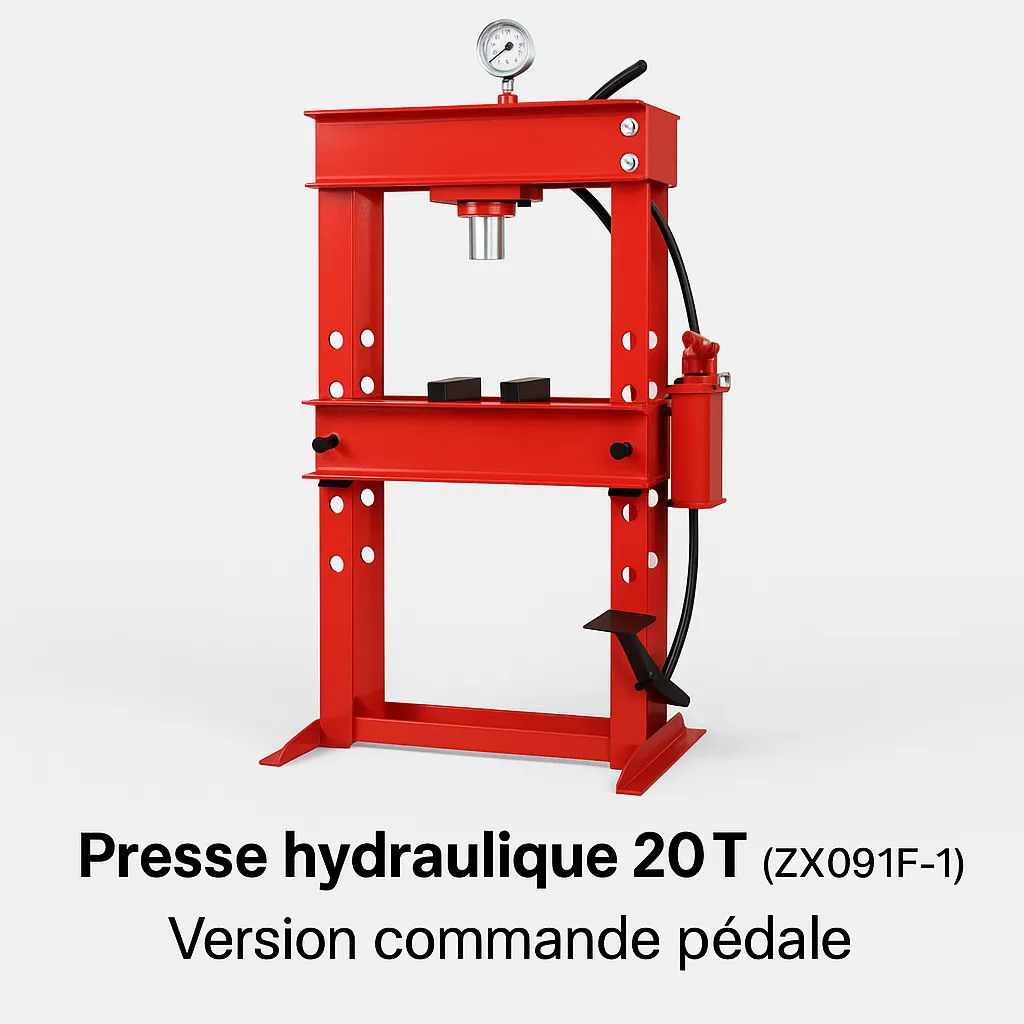 Presse hydraulique 20T (ZX0901F-1) – Version pédale