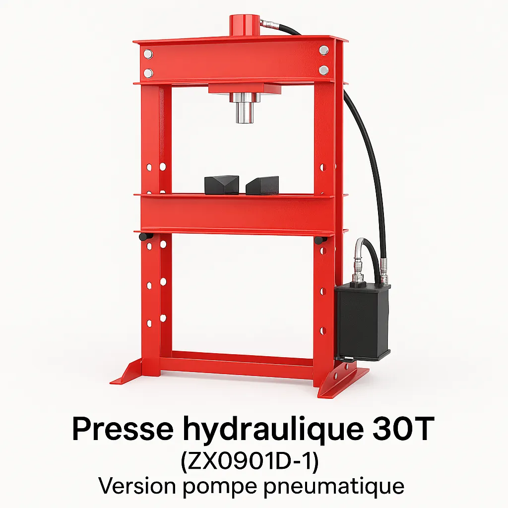 Presse hydraulique 30T (ZX0901D-1) – Version pompe pneumatique