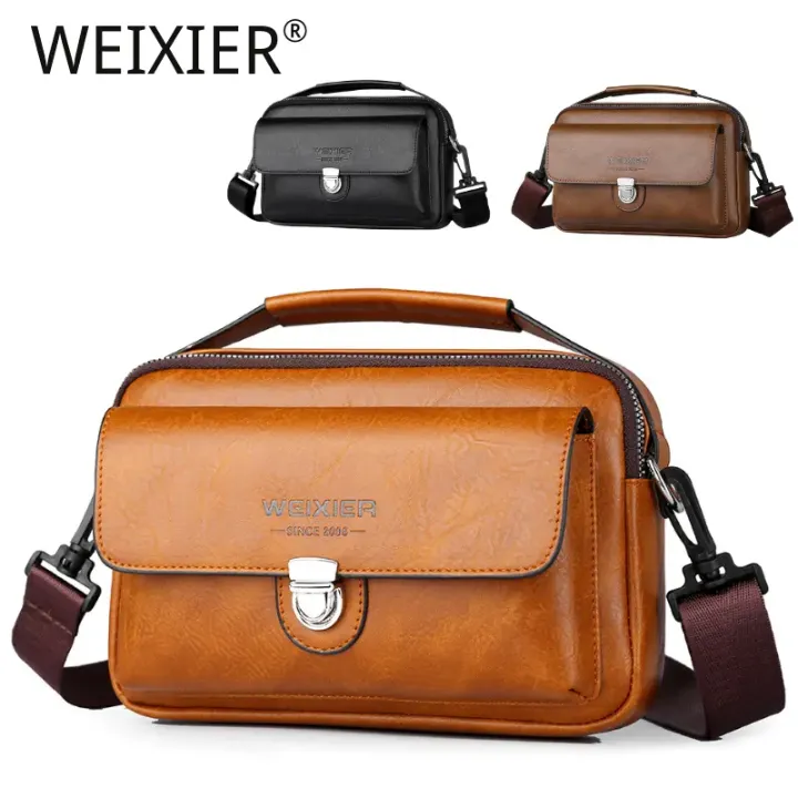 Sac à bandoulière rétro en cuir PU pour hommes